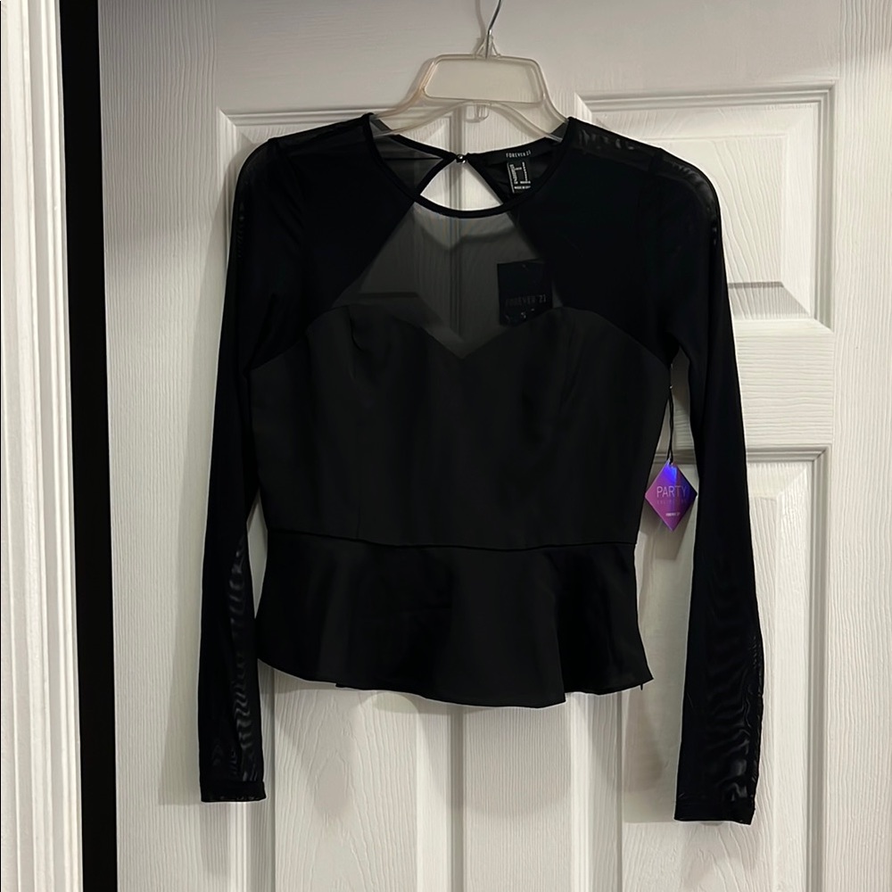 Elegant Black Long Sleeve Top